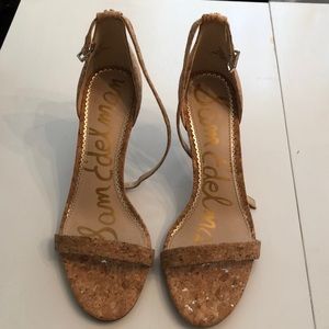 Sam Edelman Tan Cork Heel Sandals
